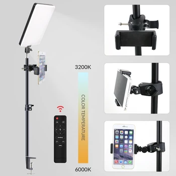 LED Kamera Videó világítás EU Plug 3200K-6000K Bi-Color Szabályozható DSLR Stúdió LED Lámpa Fotózás Világítás Vlog Youtube