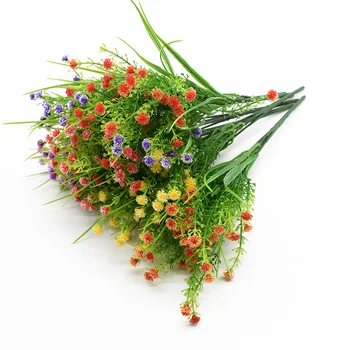 1 Csokor Mesterséges Növények Műanyag Vázát, a lakberendezés Esküvő Dekoratív Virág Nappali Kijelző Díszes Virágtartó