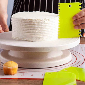 10 Centis Műanyag Torta Lemezjátszó Forgó Torta Anti-skid Díszítő krémes Süteményeket Állni körasztal Konyha DIY Serpenyőben Sütés Eszközök