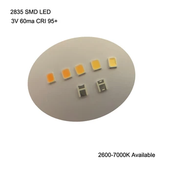 100-AS Magas CRI 95+ 2835 SMD LED 3V 60ma 16-26lm 2600-7000K Rendelkezésre álló LED Világítás