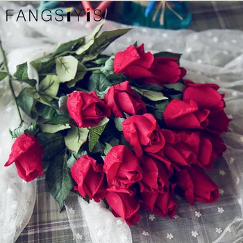 (10db/Lot) Ingyenes Szállítási Friss Rózsa művirágok Igazi Érintse meg a Rózsa a Virágok, Otthon Dekoráció Esküvői Party Szülinapi Ajándék