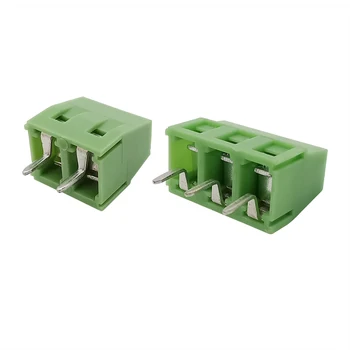 10db Zöld KF127 Terminálok Egyenes Tűt 5.0 mm-es Pályán 2 Pin3 Pin PCB Csavaros sorkapcsok Csatlakozó