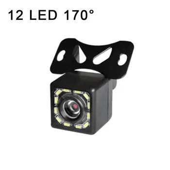12 LED-éjjellátó Autó Visszapillantó Kamera Vízálló 170 Fokos Biztonsági Parkolás Monitor HD Videó Fordított Kamera Autó Prodults