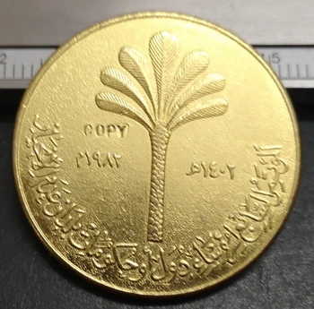 1402(1982) Irak 100 Dinár (el Nem kötelezett Nemzetek Konferencia) Arany Másolás 31mm-es Érme