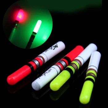 1db Light Botok Zöld / Piros Munka CR322 elemes LED Világító Úszó Este horgászfelszerelés