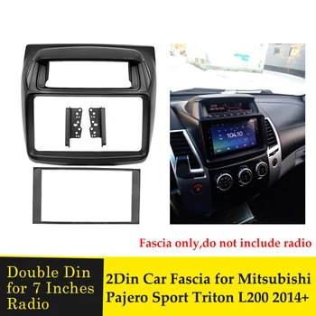 2 Din Rádió Keret DVD Sztereó Panel Dash Szerelés Telepítés Trim Kit Arcát Fascia Mitsubishi Pajero Sport Triton L200 2014+