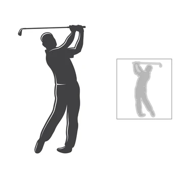 2020-ra az Új Hot DIY Fiúk Játszani Sport Golf Klub Kalap Stencil fémforgácsolási Meghal, A Die Scrapbooking Fólia Vágás Kézműves Nem Bélyegek