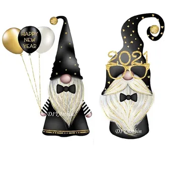 2021 Esküvői Gnome Fémforgácsolási Meghal Születésnapi Üdvözlő Keret Meghalni Dombornyomás Kézműves Meghal