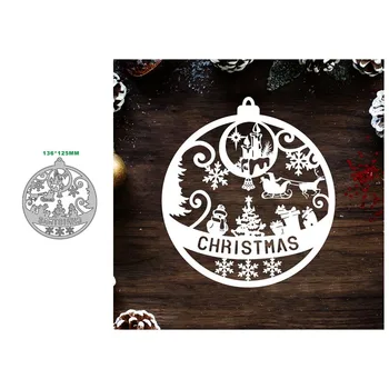2021 Karácsonyi Fém Vágó Meghal Stencil DIY Scrapbooking Dekoratív Kézműves Dombornyomás Papír Kártya, Vágott 2