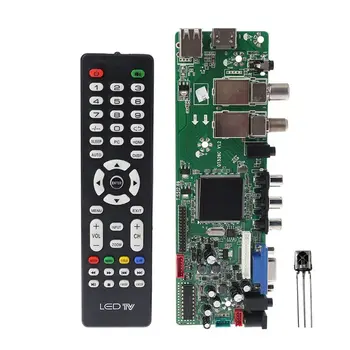 2022 DVB-S2 DVB-T2 DVB-C Digitális Jel ATV Juhar Vezető LCD Távirányító Testület Launcher Univerzális, Kettős USB Média QT526C V1.1