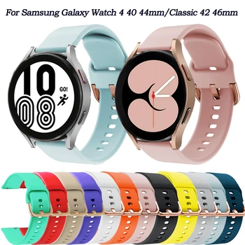 20mm Szilikon pántolószalagok Samsung Galaxy Óra 4 Klasszikus 42 46mm Karkötő Smartwatch Galaxy Watch4 /Aktív 2 40 44mm Correa