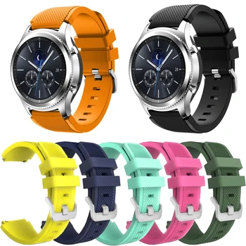 22mm Szilikon Watchbands 18 színek Galaxy Nézni 46mm Felszerelés S3 Határ Nézni Zenekar Szíj Karóra Karkötő Kiegészítők