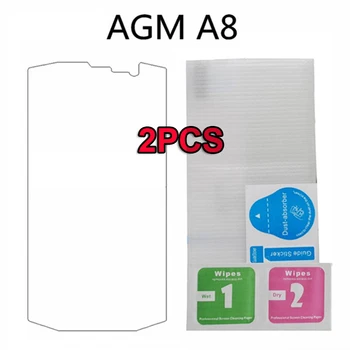 2DB Edzett Üveg AGM A8 kijelző Védő fólia Ultra-vékony Anti-kopp Védő Az AGM A8 ip68 Esetben Üveg robbanásbiztos Film