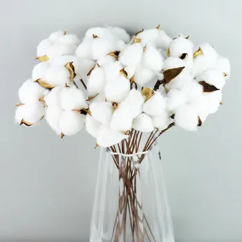 30 Db Fehér Mesterséges Virág Ál Természetes Pamut, Virág, Csokor, Dekoráció, Otthon Esküvő lánybúcsú Szülinapi Dekoráció
