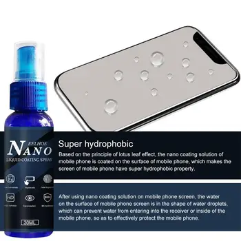 30ml Nano Folyékony Képernyő Védő Fólia Spray Mobil Telefon Védelme Telefonok Bevonat Ellenálló Megoldás Nano Karcolás L6V9