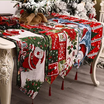 35*180cm Kreatív Karácsonyi asztali Futó Xmas Party Dekor asztali futó Nappali, Étkező Asztal öltöztetős Haza Decorationon