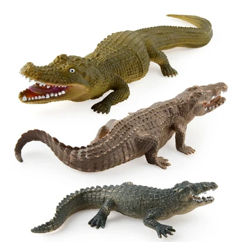 3pcs/Sok Szimulált Krokodil Modellek Játékok Gyerekeknek Állat Figurák Oktatási Puha Figura Gyűjtemény Adatok