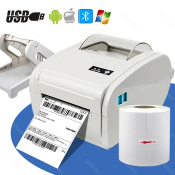 4 cm Címke Szállítási Termikus Nyomtató USB-Bluetooth Nyomtató Címke Nyomtatás Mahchine Termikus Címke Papír Tekercs 110mm 100mm