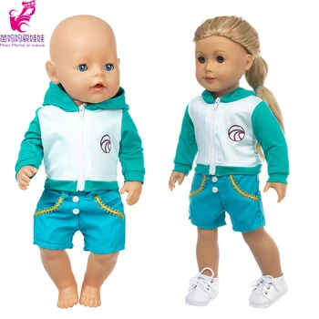 43 cm baba fiú ruhát, kabátot, 17 hüvelykes baba fiú kék kabát Nenuco Ropa y su Hermanita 18 inch lány babák ruhák ruha