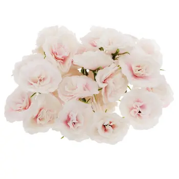 50 db Mesterséges Selyem Rózsa Virág Fejét Virág Fejét Esküvői Party Dekor, Ömlesztett - Rózsaszín