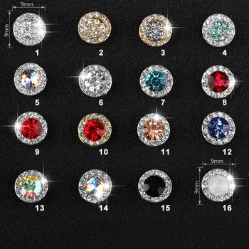 5db 3D-s Gyémánt Design Köröm Strassz Forgatható Kristály Csillogó Gyémánt, Drágakő, Ékszer Dekoráció Kiegészítők Manikűr