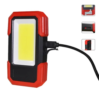 600LM COB LED Mini Floodlight 1200mA USB Munka Fény AAA Zsebében Klip Ellenőrző Lámpa 3Modes Kemping Sátor Fény Figyelmeztető Villogó