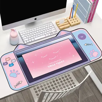 A Macska Fülei Egér Pad Comtuper Asztal Szőnyeg Nagy Kawaii Gaming Mousepad Kellékek, Laptop Egér Mat Gamer Billentyűzet Mause Deskpad