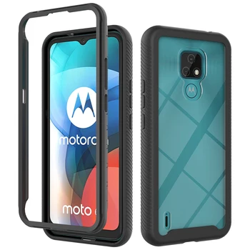 A Motorola Moto E7 Esetben E7i Hatalom E7 Hatalom az Esetben, nagy teherbírású Ütésálló Lökhárító Vissza Átlátszó TPU Telefon Esetében a Moto G20 G30 G60