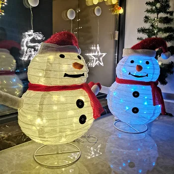 A szabadban Kerti Dekoráció Karácsonyi Hóember LED Lámpa Haza a Karácsonyi Díszek az új év 2022 Kerti Táj Kerti Lámpa