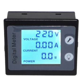 AC egyfázisú Digitális LCD Wattmeter Teljesítmény-Mérő 220V 10A Feszültség Jelenlegi Energia Villamos Energia Consumptio Méter