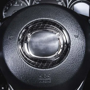 Alkalmas Mazda 6 Atenza 2017 ABS Chrome Kormánykerék Középső Dekoráció-Gyűrű Berendezés Fedelét Auto Tartozékok