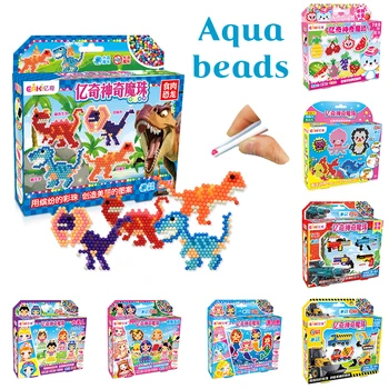 Aqua Beads DIY, a Lányok, a Fiú Gyerekek Hama Víz Készlet Készlet Star Ocean Háziállatok Sablonok Puzzle 3d Hercegnő Állatok Karakter Kápráztató, Hogy