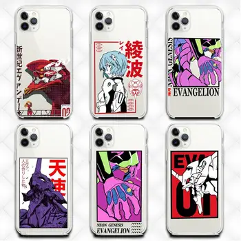 Aranyos Teremtés Evangelions Japán Anime Telefon tok Átlátszó tok Iphone 6 6 7 8 Plusz XR X XS 11 12 Pro Max