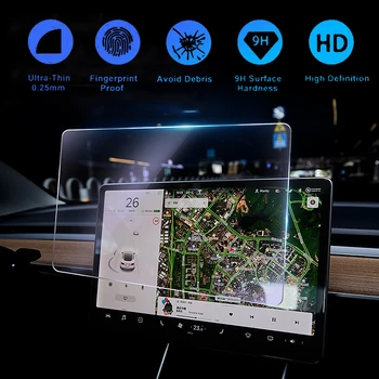 Autó HD Matt Központi Irányítás Touch Képernyő Védő Fólia a Tesla Model 3 S X Navigációs érintőképernyő Edzett Üveg Model3
