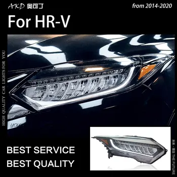 Autó Hajformázó Fej Lámpa HR-V Fényszórók 2014-2020-as HRV Vezel LED Fényszóró DRL led Dupla Lencse Hid Bi-Xenon Auto Tartozékok