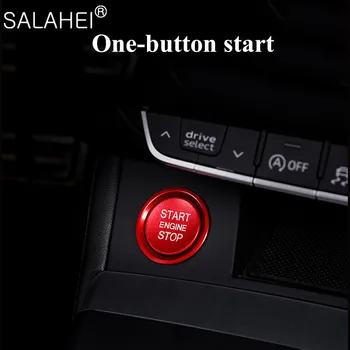 Autó Központi Ellenőrzés Kattintson a Start Kapcsoló Matrica Trim Audi Q5 Q7 A8L A5 A4L Elegáns Gombot Borító Belső Kiegészítők