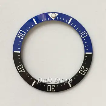 BLIGER Nézni kiegészítők magas minőségű, 40mm, fekete, kék kerámia óra keret a 43mm Automata férfi Karóra