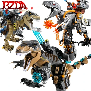 BZDA High-Tech-Dinoszaurusz Játékok Childing Kreatív Sorozat Dinosaurios Jurassic Világ építőkövei Mechanikus MOC Tégla