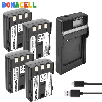 Bonacell 1.7 Á NB-2L NB-2LH akkumulátor + LCD Töltő digitális Fényképezőgép Canon EOS 400D S80 S70 S50 S60 350D G7 G9 Csók N X Rebel XT