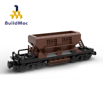 BuildMoc Németország Kavics Oldalra Billenős Áruszállító Kocsi Mozdony Építőkövei D B Típusú Vasúti Jármű Játékok Karácsonyi Ajándék