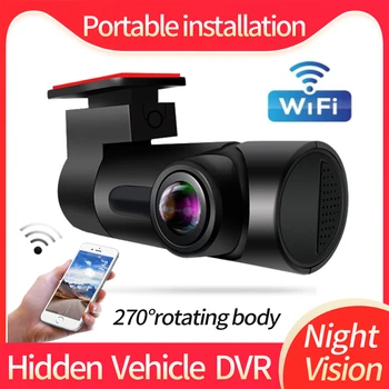 Dashcam 1080p Full HD WiFi Recoder Kamera Mini Rejtett Jármű DVR Autós Vezeték nélküli Mobil Telefon Összeköttetés Auto Bejegyző