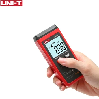 EGYSÉG UT306A Mini LCD Infravörös Hőmérő -35~300C -31~572F Piros Lézer Hőmérséklet Mérő C/F Pirométer Eredeti