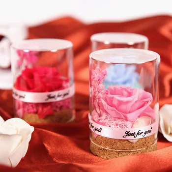 Esküvői Dekoráció Örök Rózsa Az Üveg Fedelét Valentin Napi Ajándék Esküvői kedvezmények Koszorúslány Ajándék, Valentin Napi Ajándék Barátnője