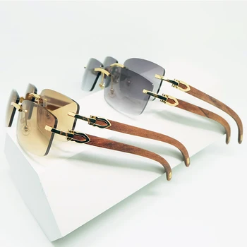 Fa Napszemüveg Férfi Carter Márkás Napszemüvegek Luxus Tér Keret Nélküli Árnyalatok A Nők Gafas De Sol