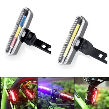 Goofy Hátsó Kerékpár Lámpa Bicikli Ciklus hátsó LED Lámpa USB Újratölthető Figyelmeztetés Biztonsági Lámpa Függőleges Vízszintes Kettős Tri Color