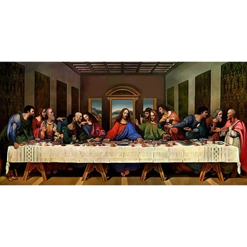 Jézus az Utolsó Vacsora DIY gyémánt festmény, fali dekor tizenkét apostlesdiamond hímzés dekoráció teljes gyémánt-mozaik virág