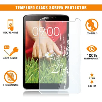 Képernyő Védő LG G-Pad 8.3 V500 Tabletta Edzett Üveg karcálló Anti-ujjlenyomat HD Tiszta Film Borító