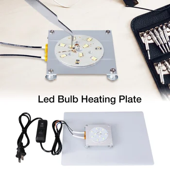 LED Izzó Eltávolító PTC Alumínium Fűtés Lemez BGA Bontási Chip Hegesztés Lámpa Gyöngy Javítás LED Lámpa Gyöngy Bontási Eszköz