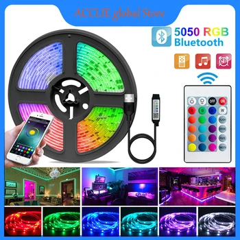 LED Szalag Világítás USB 5050 RGB 44keys Bluetooth Távirányító Neon Fény Színes TV Háttér Dekoráció az otthoni Világítás
