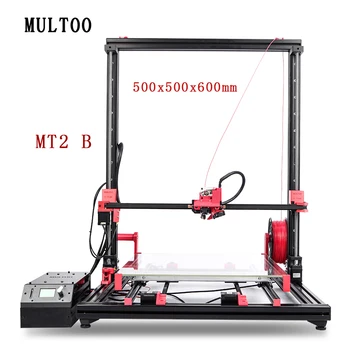 MULTOO MT2 Nyomtató Nagy Nyomtatási Méret, Magas Minőségű, Precíziós 500*500*600 Teljes Fém Egyetlen Kettős 3D-s Nyomtató Pontos golyósorsó